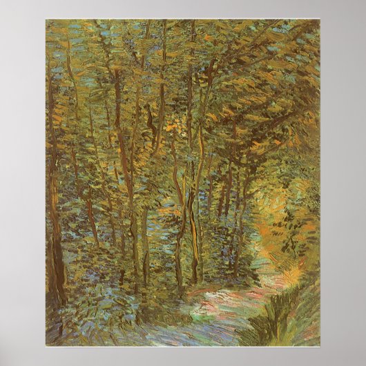 Poster Chemin dans les Bois par Vincent van Gogh, Art Vin (Devant)