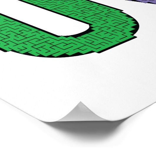 Poster Chemin de fer Alphabet Maze Puzzles (Coin)