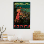 Poster Chemin de fer Atlantic City Pennsylvania (Cuisine)