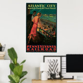 Poster Chemin de fer Atlantic City Pennsylvania (Bureau à domicile)