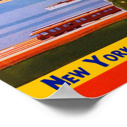 Poster Chemin de fer central de New York, Hudson River (Coin)