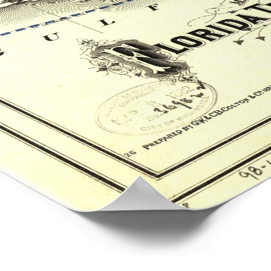 Poster Chemin de fer central et péninsulaire de Floride (Coin)