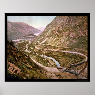 Poster Chemin de fer de boucle de Georgetown avec un