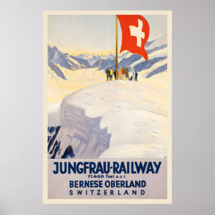 Poster Chemin de fer de la Jungfrau Oberland bernois Suis