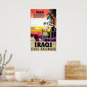 Poster Chemin de fer de l'État irakien, badouins, voyage  (Cuisine)