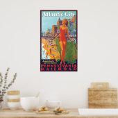 Poster Chemin de fer de Pennsylvanie vers Atlantic City (Cuisine)