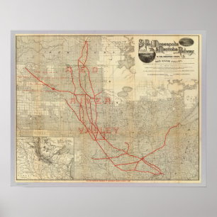 Poster Chemin de fer de St Paul, de Minneapolis et de