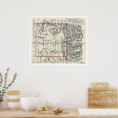 Poster Chemin de fer de Yellowstone et carte d'hôtel 1900 (Cuisine)