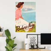 Poster Chemin de Fer des Rochers de Naye, sur Montreux, (Bureau à domicile)