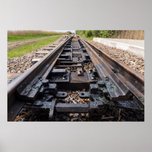 Poster Chemin de fer disparaît au loin