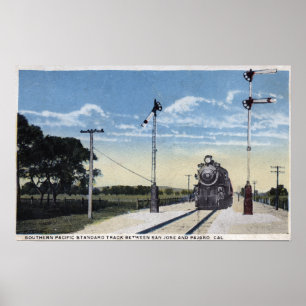 Poster Chemin de fer du Pacifique Sud à Pajaro