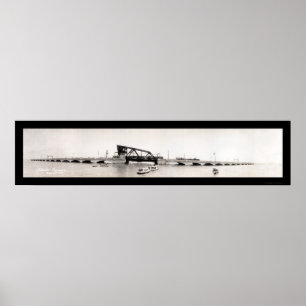 Poster Chemin de fer Galveston, TX Photo 1912