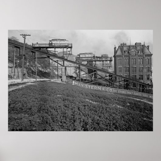 Poster Chemin de fer incliné Mount Adams à Cincinnati 190 (Devant)