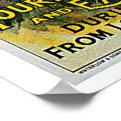 Poster Chemin de fer pittoresque Pays de Galles Angleterr (Coin)