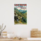 Poster Chemin de fer pittoresque Pays de Galles Angleterr (Cuisine)