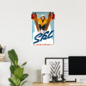 Poster Chemin de fer Ski New Haven (Bureau à domicile)