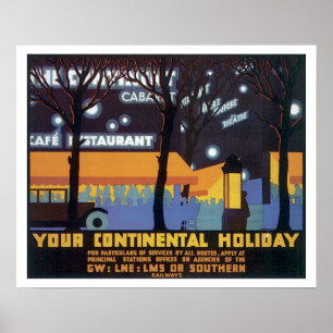 Poster Chemin de fer Sud Vintage voyage