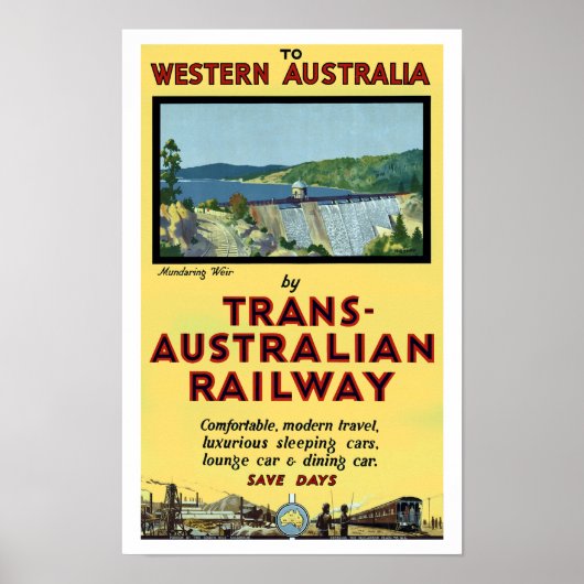 Poster Chemin de fer trans-australien (Devant)