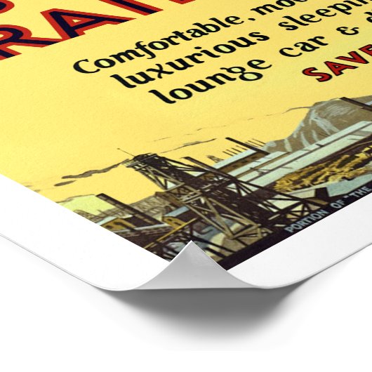 Poster Chemin de fer transaustralien (Coin)