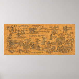 Poster Chemin de fer Tweetsie vintage des années 1960