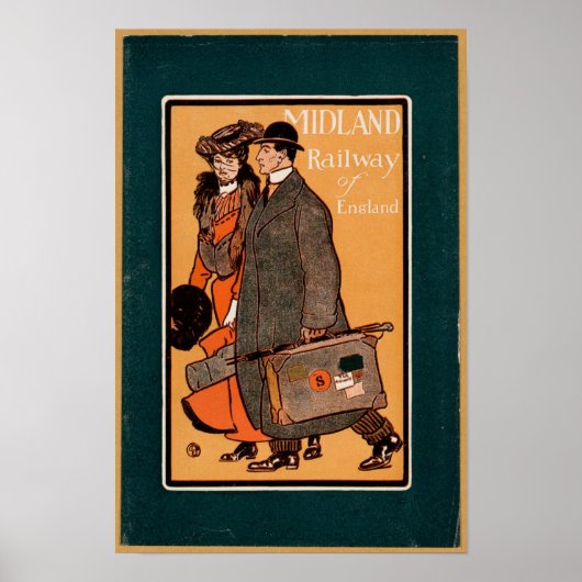Poster Chemin de fer vintage (Devant)