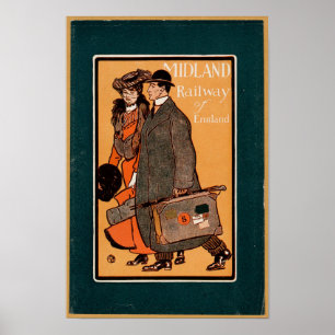 Poster Chemin de fer Vintage d'Angleterre