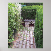 Chemin de jardin pavé rustique