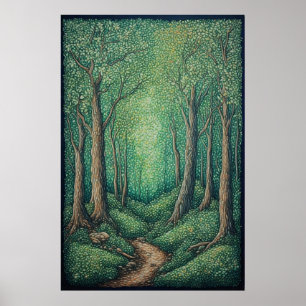 Poster Chemin de la forêt