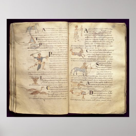 Poster Chemin de la lune à travers les constellations (Devant)