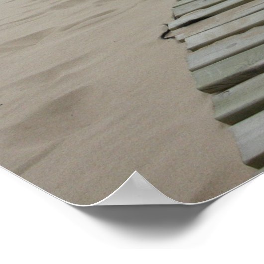 Poster Chemin de la planche en bois (Coin)