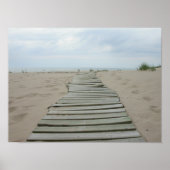 Poster Chemin de la planche en bois (Devant)