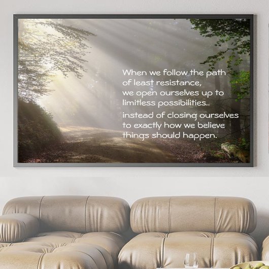 Poster Chemin de l'affiche de la moindre résistance