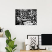 Poster Chemin de pierre en noir et blanc (Bureau à domicile)