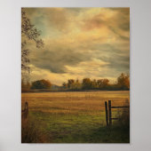 Poster Chemin de prairie nuageuse (Devant)