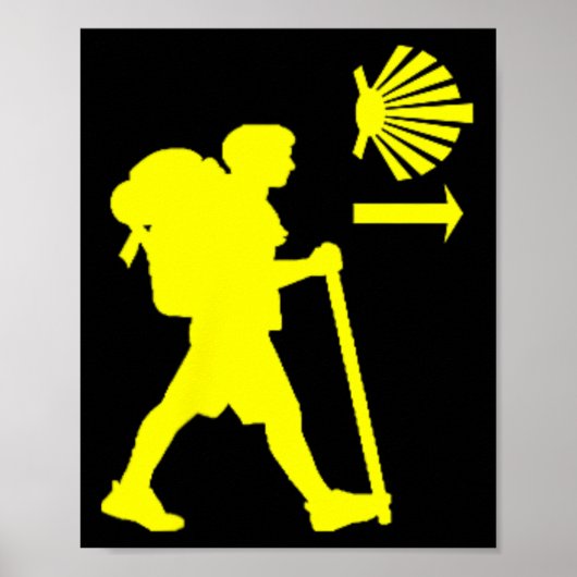Poster Chemin De Saint-Jacques De Compostelle Espagne Pèl (Devant)