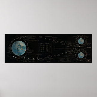Poster Chemin de vol de la mission Moon