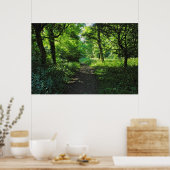 Poster Chemin des bois. Blackweir Woods, Cardiff, Wales. (Cuisine)
