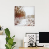 Poster Chemin d'hiver paisible (Bureau à domicile)