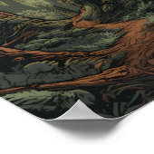 Poster Chemin d'illustration du parc national Redwood Vin (Coin)