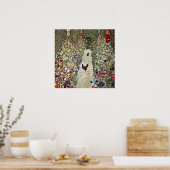 Poster Chemin du jardin avec poules par Gustav Klimt (Cuisine)