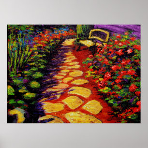 Poster Chemin du jardin de pierre