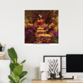 Poster Chemin du jardin Monets à Giverny par Claude Monet (Bureau à domicile)