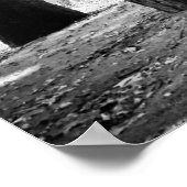 Poster Chemin du lac de Côme monochrome (Coin)