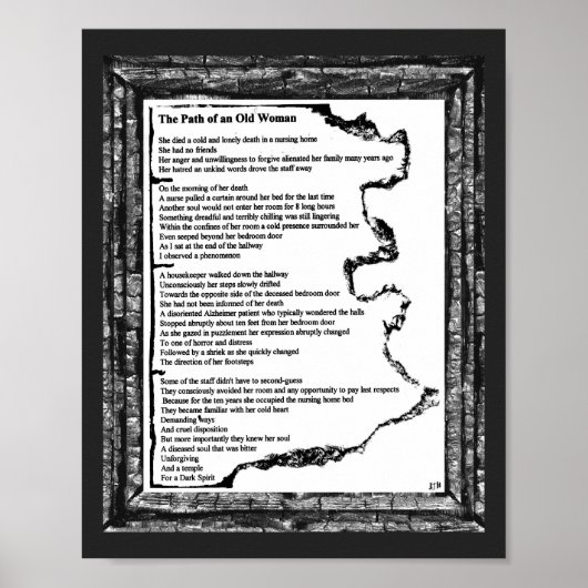 Poster Chemin d'une vieille femme (Devant)