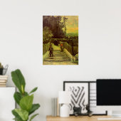 Poster Chemin en pente à Montmartre par Vincent van Gogh (Bureau à domicile)