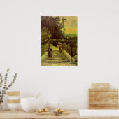 Poster Chemin en pente à Montmartre par Vincent van Gogh (Cuisine)