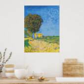 Poster Chemin ensoleillé vibrant & Maison jaune de Van Go (Cuisine)