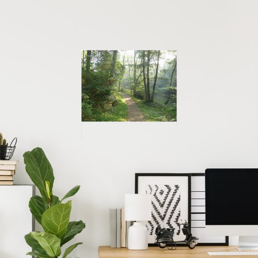 Poster Chemin forestier au Danemark (Bureau à domicile)
