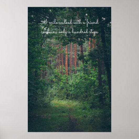 Poster Chemin forestier d'été (Devant)