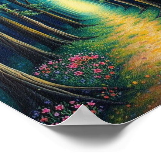 Poster Chemin forestier enchanté : Un voyage serein dans (Coin)